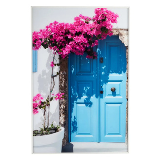 Imagen de Cuadro Puerta Azul Impreso en Cristal 3,6 x 80 x 120 cm