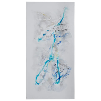 Imagen de Cuadro Pintura Abstracto Azul en Lienzo 3,5 x 70 x 140 cm 