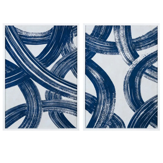 Imagen de Cuadro Abstracto Azul Impreso 3,5 x 70 x 100 cm 